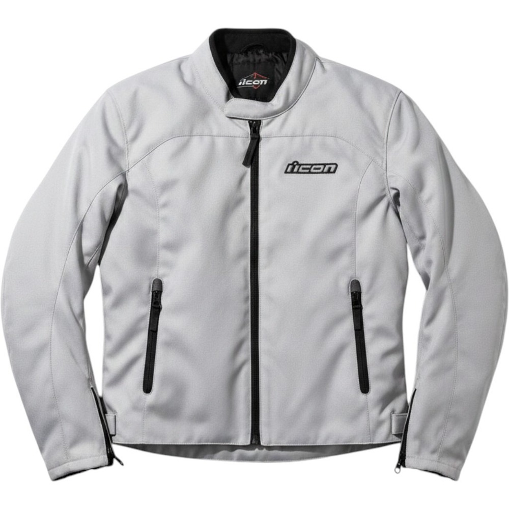ICON Light Gray Performance Moto Style Jacket‎ Impact Protectors